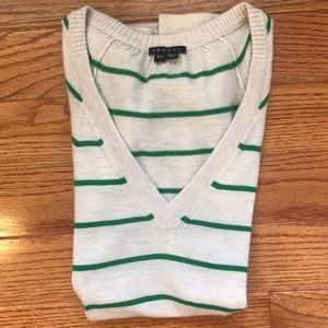THEORY 100% Cashmere Short Sleeve Sweater Size P
